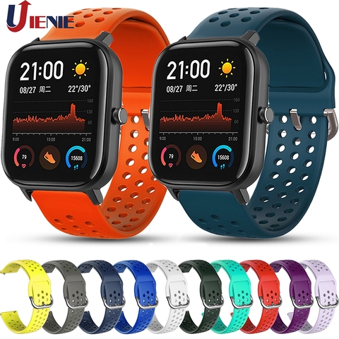 Correa de silicona de 20mm para Xiaomi Huami Amazfit Bip 1S/GTS 2/Lite BIP/GTR 42mm, pulsera deportiva ► Foto 1/6