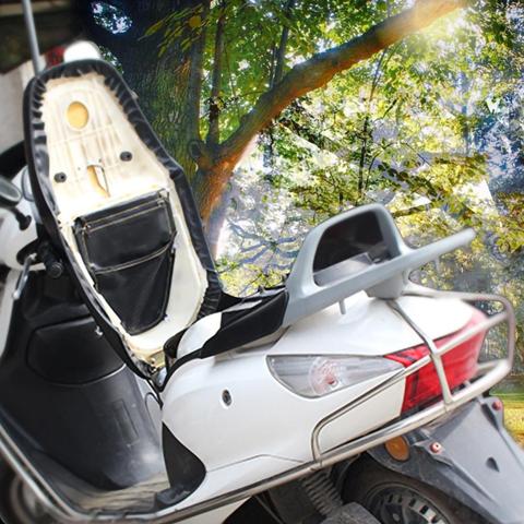 Bolsa de asiento para motocicleta, organizador de bolsillos dobles de cuero PU para monederos, documentos y tarjetas ► Foto 1/6