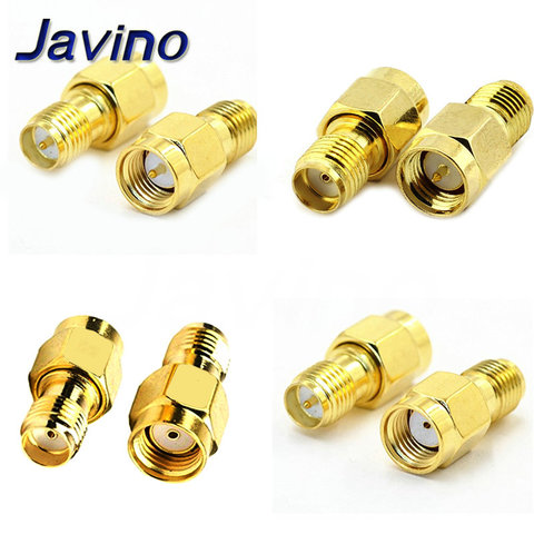 Conector SMA hembra a RP SMA macho, adaptador de conectores macho, adaptadores RF Coaxial rectos chapados en oro ► Foto 1/6