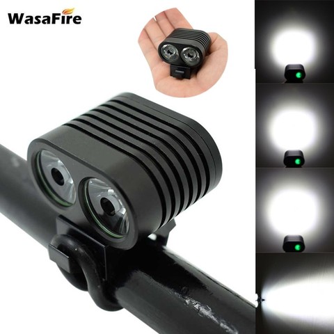 WasaFire Mini 2 * XM-L2 luz LED de bicicleta 5000LM de la bicicleta del Frente luces 4 modos faro MTB ciclismo lámpara + 8,4 V Paquete de batería 18650 ► Foto 1/6