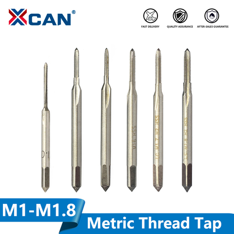 XCAN M1-M1.8 Mini hilo taladro HSS 6542 flauta recta agujero de tornillo taladro métrica hilo de máquina de grifo ► Foto 1/5