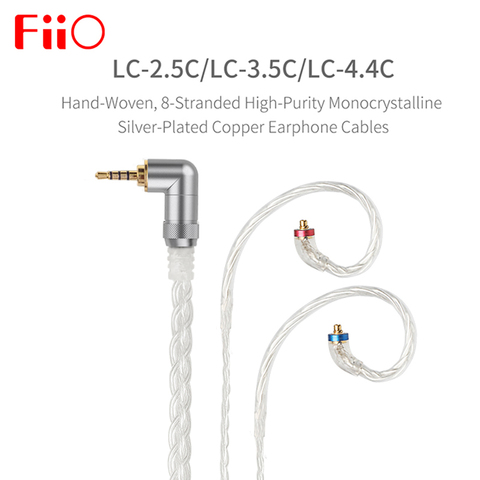 FIIO LC-2.5C-Cable de repuesto para auriculares, LC-3.5C, estándar MMCX 3,5/2,5/4,4mm, tejido a mano, equilibrado, para Shure/UE /FIIO/JVC ► Foto 1/6