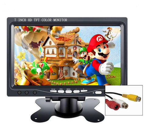 Monitor de seguridad portátil para coche, mini Pantalla de 7 pulgadas hd lcd TFT CCTV de 10,1 pulgadas, monitor pequeño de juego para pc Windows 7 8 10 PS3 4 Xbox360 ► Foto 1/6