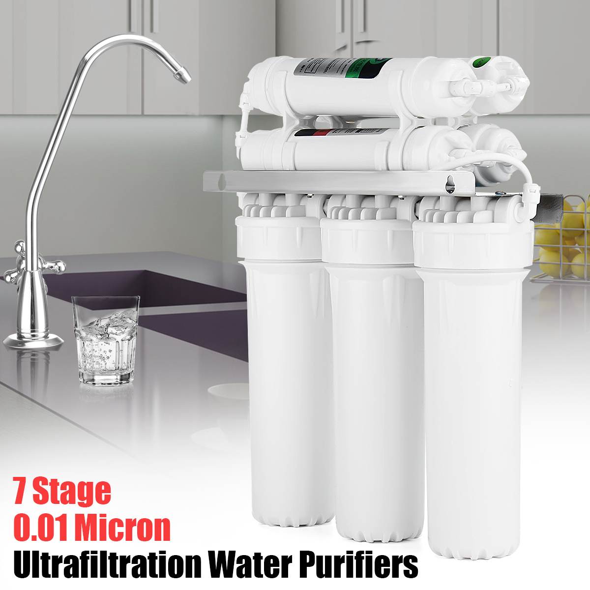 Filtro de agua potable de 7 etapas sistema de ultrafiltración UF, purificador de cocina para el hogar, filtros de agua con válvula de grifo, tubería de agua ► Foto 1/6