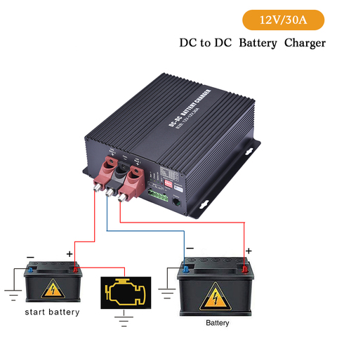 Cargador de CC a CC de 12V/30A con Bluetooth, cargadores de batería B2B inteligentes y automáticos ► Foto 1/6