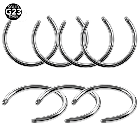 10 Uds./50 Uds. G23 Piercing de titanio para nariz accesorios trago del oído Labret reemplazo Piercing Post sólo No extremos calibres joyería para el cuerpo ► Foto 1/6