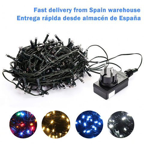 10M 20M 30M 100M impermeable LED Hada cadena luces guirnalda Navidad Fiesta boda Navidad vacaciones luces al aire libre de la decoración del hogar ► Foto 1/6