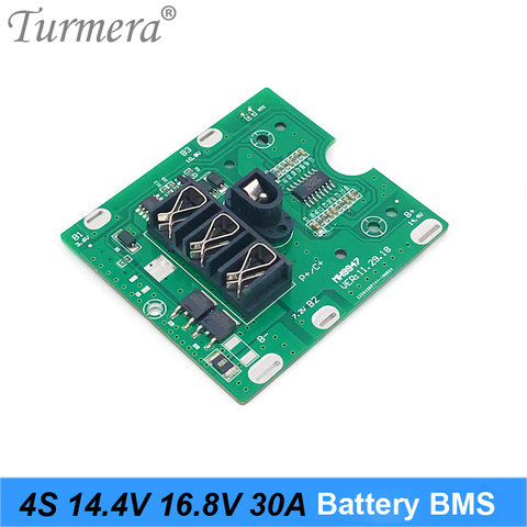 Turmera-baterías de litio BMS para destornillador, placa de protección para cargador Shura, compatible con d ewalt, 14,4 V, 16,8 V, 18650 V, 14,4 V, 30A, 16,8, 4S ► Foto 1/6