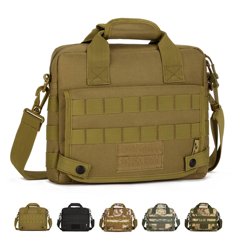 Bolsa de mensajero táctica de camuflaje para hombre, maletín táctico de ejército impermeable para exteriores, para iPad 4 / 10 pulgadas, tableta, portátil, K309 ► Foto 1/6