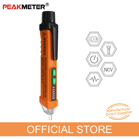 PEAKMETER-probador inteligente multifuncional PM8908C, electroscopio de alta sensibilidad para el hogar, luz LED sin contacto, sonido y luz ► Foto 1/6