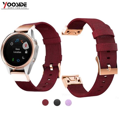 YOOSIDE para Fenix 6S pulsera 20mm Ajuste rápido nailon tejido de lona de banda de reloj de correa para Garmin Fenix 5S/5S Plus/Fenix 6S Pro ► Foto 1/6