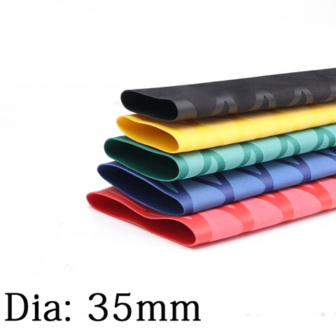 Tubo termorretráctil antideslizante para caña de pescar, envoltura de Mango antideslizante aislante, funda de agarre de raqueta, cubierta impermeable Multicolor, 1M de diámetro, 35mm ► Foto 1/4