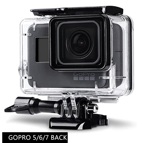 Funda impermeable subacuática de 45m para GoPro Hero 7 6 5, carcasa protectora de buceo, montaje para Go Pro 7 6 5, accesorio negro ► Foto 1/6