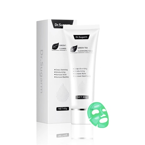 40g Dr.Sugarm té verde mascarilla para la piel removedor de espinillas acné tratamiento de limpieza profunda banda para poros mascarilla hidratante crema facial ► Foto 1/6