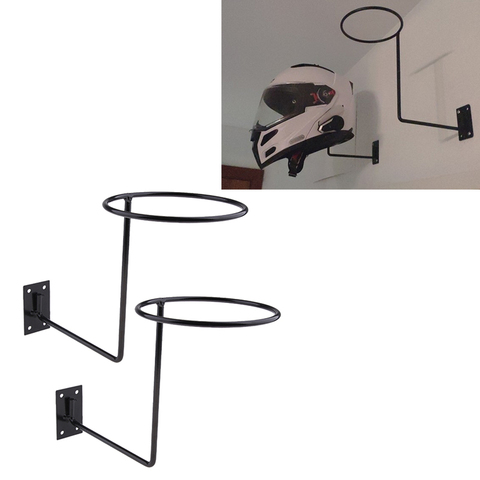 Soporte para casco de motocicleta, percha para casco de motocicleta, estante de montaje en pared, soporte de almacenamiento para casco de motocicleta, tapa con gancho, accesorios para motocicleta, 2 uds. ► Foto 1/6