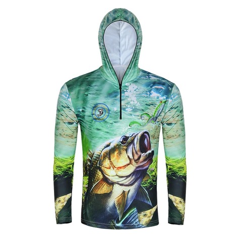 Ropa de pesca con capucha Ultra ligera de secado rápido protección solar camisetas de pesca Anti-UV ropa de pesca chaleco FT0071 ► Foto 1/6