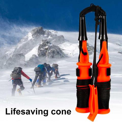 Cincel de seguridad para pesca en hielo, herramienta de mano con silbato, herramientas de supervivencia de emergencia al aire libre, novedad, Invierno ► Foto 1/6