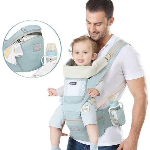 Mochila transpirable portátil ergonómica para bebé, portabebés, canguro, asiento para bebé, envoltura para portabebés de 0 a 48M ► Foto 1/6