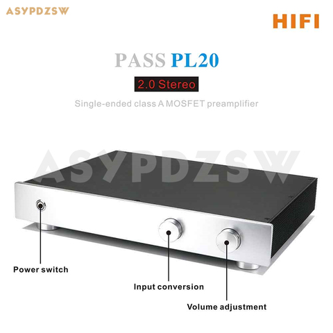 PREAMPLIFICADOR MOSFET PASS PL20 HIFI 2,0, estéreo de un solo extremo, Clase A, con 4 vías de entrada ► Foto 1/6