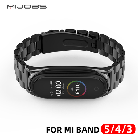 Para Mi Band 5 Correa NFC Metal acero inoxidable para Xiaomi Mi Band 4 3 Correa versión Global Compatible pulsera Miband ► Foto 1/6