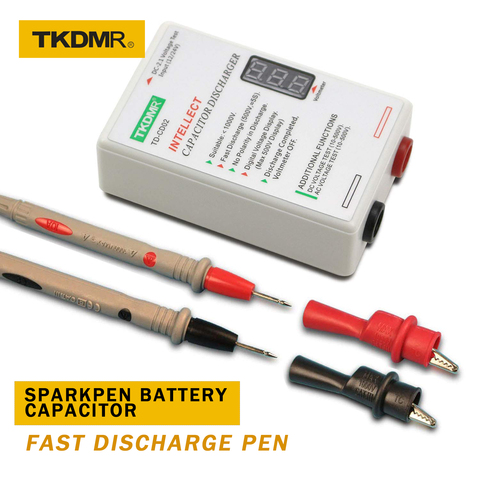 TKDMR-condensador de batería Sparkpen, pluma de descarga rápida, descargador, protección de voltaje de electricista, herramienta de descarga para electrónica ► Foto 1/6