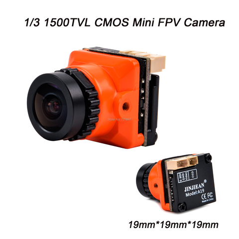 Mini cámara FPV 1/3 CMOS 1500TVL B19, lente de 2,1mm de potencia 5V-30V PAL / NTSC con OSD interno ajustable para Dron de carreras con visión en primera persona ► Foto 1/6