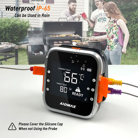 AidMax-termómetro Digital WR01 para cocina, termómetro de cocina inalámbrico, para cocinar, BBQ, Bluetooth, para horno, parrilla y carne ► Foto 1/6