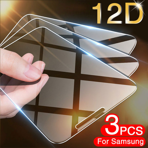 Protector de cristal templado para pantalla de móvil, película protectora de vidrio para Samsung Galaxy A7 2017 A8 A9 A5 A6 Plus A750 2022, J7 J5 J4 J6 J8, 3 uds. ► Foto 1/6