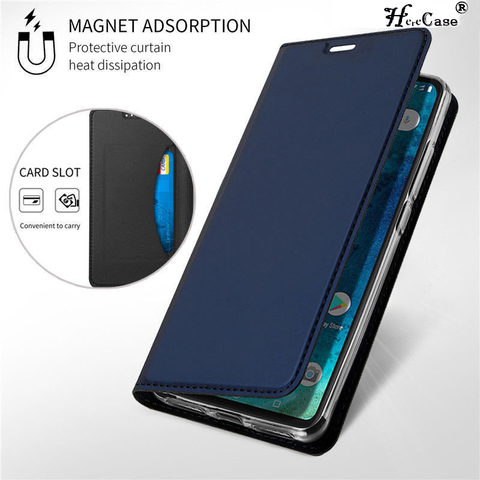 Funda magnética con tapa para Xiaomi Mi 8 SE A1 A2 Lite F1, funda fina de cuero con tarjetero para Redmi Note 7 6 Pro 6A S2 5 Plus 4X 4 ► Foto 1/6