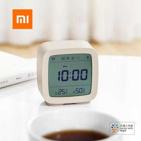 Xiaomi Cleargrass-alarma Bluetooth, reloj inteligente con pantalla LCD de temperatura, humedad y luz nocturna ajustable con la aplicación Mijia ► Foto 1/5