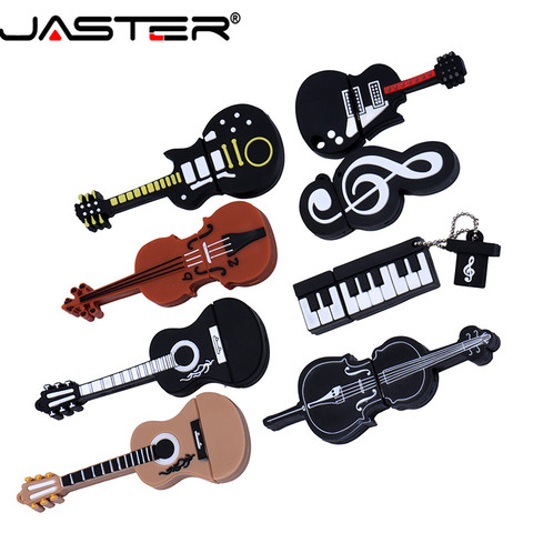 USB JASTER 2,0 8 estilos de instrumentos musicales de piano de violín teclado pen drive 4GB 16GB 32GB 64GB USB flash drive ► Foto 1/6