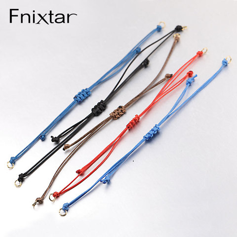 Fnixtar-5 pulseras trenzadas de cadena para mujer, Color rojo, negro y marrón, hechas a mano, accesorios de joyería ► Foto 1/6