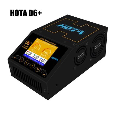 Hota-cargador de batería inteligente de doble canal, dispositivo de carga Lipo para piezas de recambio de drones Rc, D6 + plus Ac 300w Dc 2x325w 2x15a ► Foto 1/4