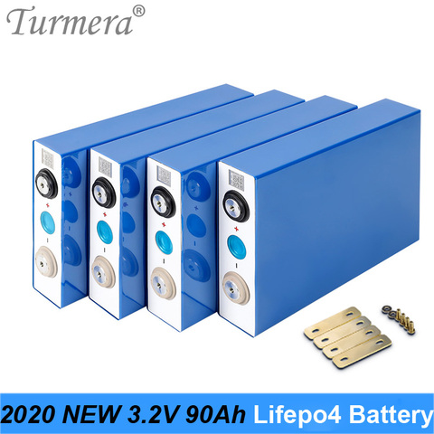 Turmera-batería Lifepo4 de litio y fosfato de hierro para barco eléctrico, fuente de alimentación incortada, 2022 V, 90Ah, 12V, novedad de 3,2 ► Foto 1/6