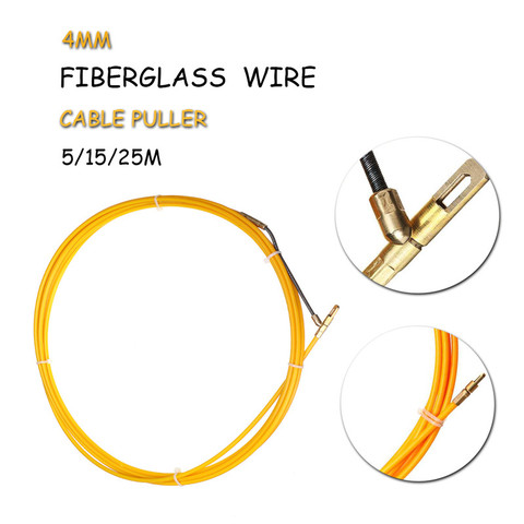 Cable eléctrico de fibra de vidrio, extractor de cinta de pescar de 4mm, 5M/15M/25M, conducto de carrete, rodillo de tracción, dispositivo de guía de Cable de pared ► Foto 1/6