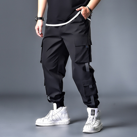 7XL 6XL 5XL XXXXL bolsillos Cargo de harén Pantalones Casual para hombre Joggers holgados pantalones tácticos Harajuku Streetwear Hip Hop moda botín ► Foto 1/6