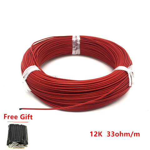 Cable de calefacción de fibra de carbono PTFE, Cable eléctrico para calefacción de suelo, calor de Minco, 20M, 30M, 50M, 100M, 12k, 33ohm, precio bajo ► Foto 1/6