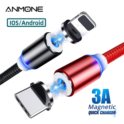 Cable magnético tipo C Micro USB para teléfono Android USB C, Cable de carga rápida Universal para IPhone ► Foto 1/6