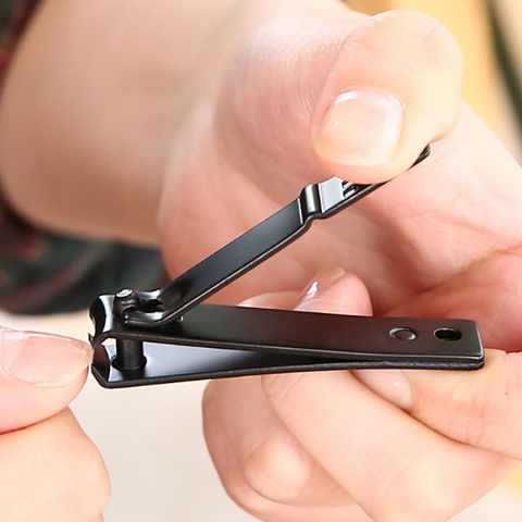 Cortadora profesional de uñas de acero inoxidable, herramienta para cortar uñas de alta calidad, color negro, 1 ud. ► Foto 1/6