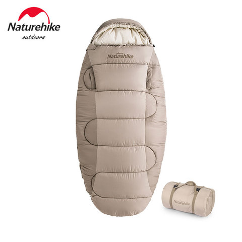 Naturehike-saco de dormir de algodón para acampar, bolsa de dormir lavable de poliéster 230 T, suave, cálido y transpirable, 95x300 cm, Otoño e Invierno ► Foto 1/6