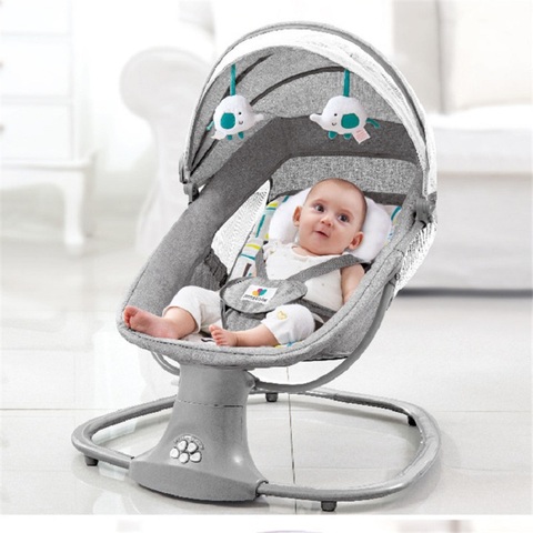 Mecedora eléctrica para bebés recién nacidos, cuna para dormir, cómoda silla reclinable para niños de 0 a 3 años ► Foto 1/1