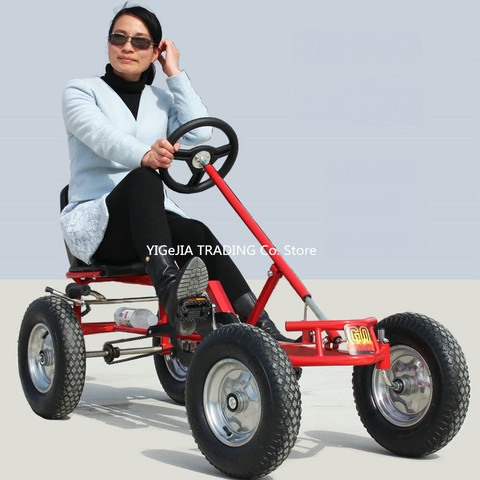 16 pulgadas rueda de adultos go-karts con freno de mano pedal para adultos ir kart puede cargar 100KG ► Foto 1/6