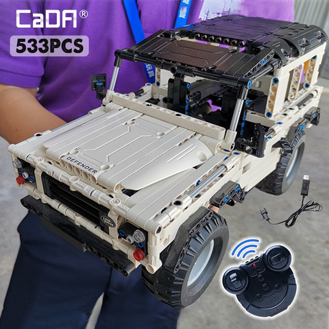 Cada-bloques de construcción de automóviles con Control remoto para niños, juguete técnico de bloques de construcción de automóviles con Control remoto, 533 Uds ► Foto 1/6