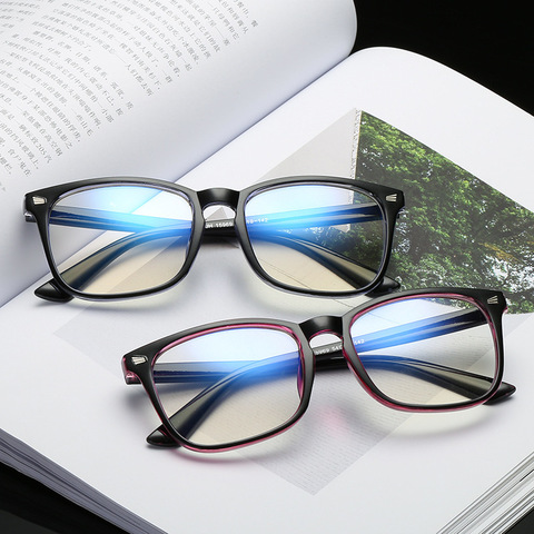 Gafas de luz azul para hombre y mujer, lentes para videojuegos, transparentes, protección UV400, con marco antirayos azules ► Foto 1/6