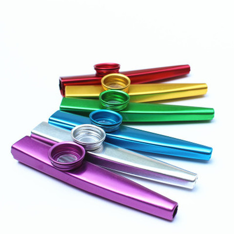 Kazoo de Metal ligero portátil para principiantes, instrumento de flauta para amantes de la música, instrumento de viento de madera, diseño Simple ligero ► Foto 1/6