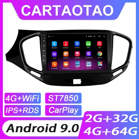 4G + 64G Android 9,0 reproductor de DVD del coche para LADA Vesta 2015, 2016, 2017-2022 GPS para coche navegación WIFI RDS IPS Multimedia REPRODUCTOR DE 2din ► Foto 1/6