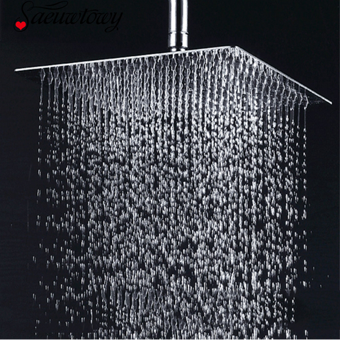 Accesorios de baño ultradelgados de acero inoxidable 304, accesorio de ducha de lluvia cromado, cuadrado, 8 