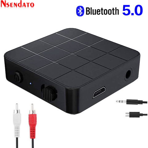 Receptor de Audio inalámbrico con Bluetooth 5,0, transmisor 2 en 1, 3,5mm, Aux estéreo, adaptador resistente para TV, PC y ordenador, 10M/33 pies ► Foto 1/6