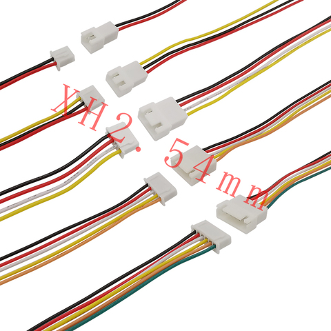JST XH-conector de Cable macho y hembra, 2,54mm, 2 pines, 3 pines, 4 pines, 5 pines, 2,54mm, 20CM, 26AWG ► Foto 1/5