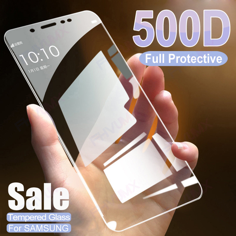 500D protectora completa de cristal para Samsung Galaxy J4 J6 más j2 J3 J7 J8 2022 Protector de pantalla película A6 A8 más A5 A7 A9 de vidrio 2022 ► Foto 1/6